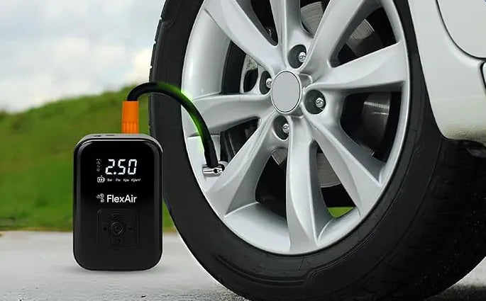 Gonfleur FlexAir arrêté, pneu prêt